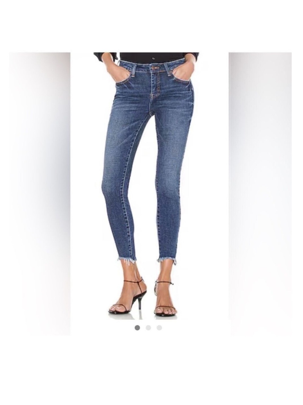 Pistola Audrey Mid rise skinny raw hem size 26 NWT